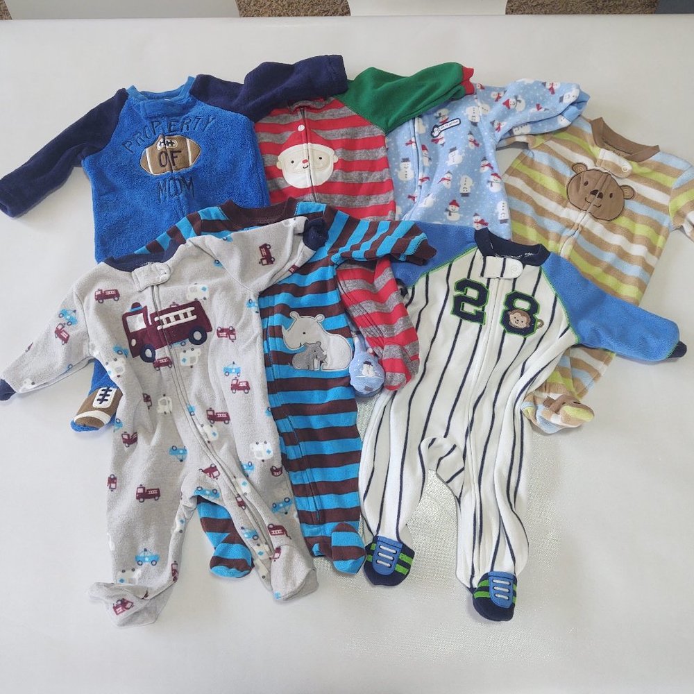 3 month winter sleeper lot christmas pajamas
